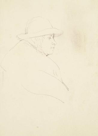 Head and Shoulders of a Man Wearing a Hat