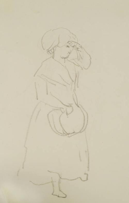 Girl with Hand on Forehead