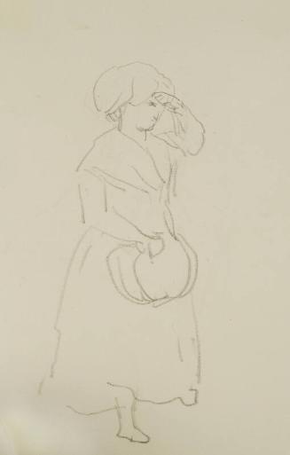 Girl with Hand on Forehead