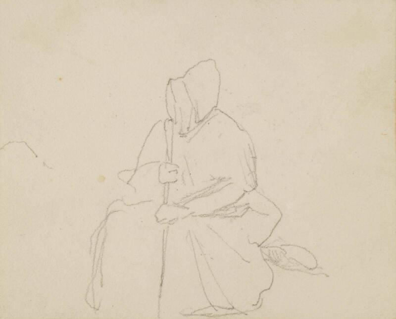 A Hooded Figure Seated