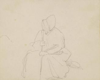 A Hooded Figure Seated