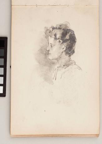 recto: Woman in Profile, verso:  Broughty Ferry - Leaf from Artist's Sketchbook