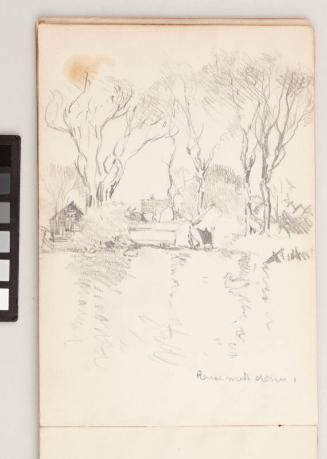 recto: Small Landscape with tree, verso:  Ranse Mill Dam - Leaf from Artist's Sketchbook