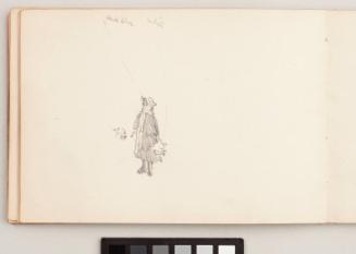 verso:  Standing Girl and detail of Head - Leaf from Artist's Sketchbook