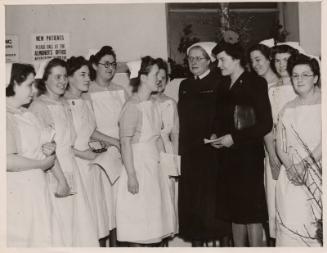 Matron Marget Husband at Prize Giving for Nurses Glasgow Royal Infirmary