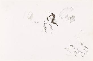 verso: sketch of a head - leaf from Sketchbook - War