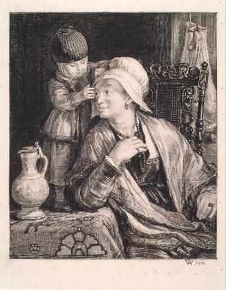 A Dutch Interior - Woman and Child