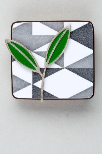 Formica and Enamel Brooch