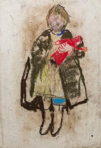 Child with Red Doll (verso: Studies of Male Figure)