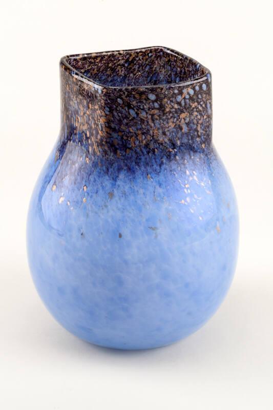 Blue Vase With Square Neck