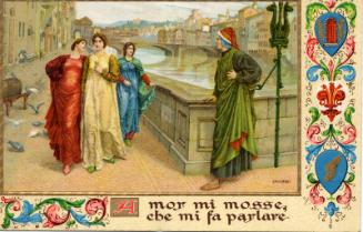 Dante and Beatrice in a Florentine scene 