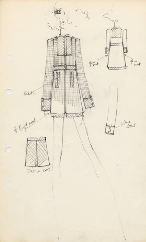 Drawing of Coat and Skirt