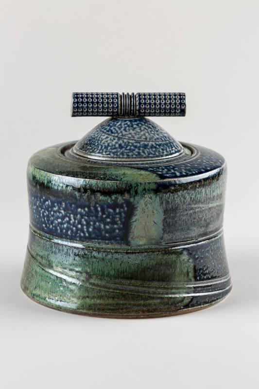 Salt-glazed Stoneware Lidded Jar