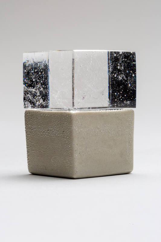 White Mist Ceramic and Glass Lidded Box