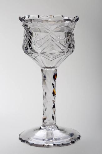 Sweetmeat Glass with Faceted Stem
