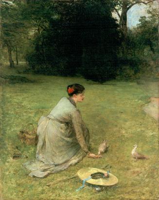 Feeding Pigeons by Sir William Quiller Orchardson