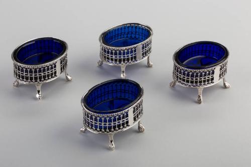 Silver Salts with Blue Glass Liners