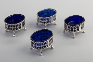 Silver Salts with Blue Glass Liners