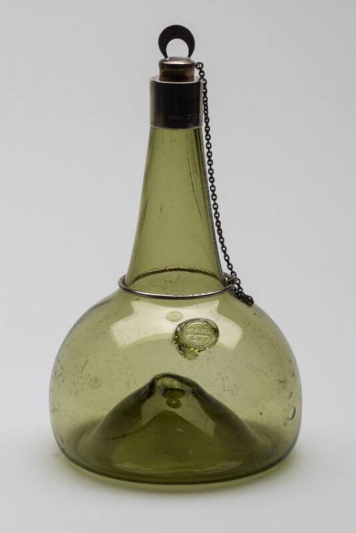 Glass Bottle Decanter with Silver Mount