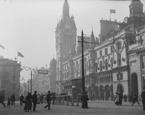 Aberdeen Town House, Decorated for Royal Visit.   Photographed by George Fraser