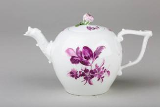 Bird Spout Purple Floral Design Teapot
