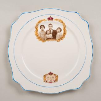 Plate celebrating the coronation of George VI