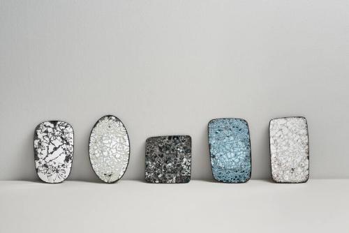 Untitled (Five found wing mirrors)