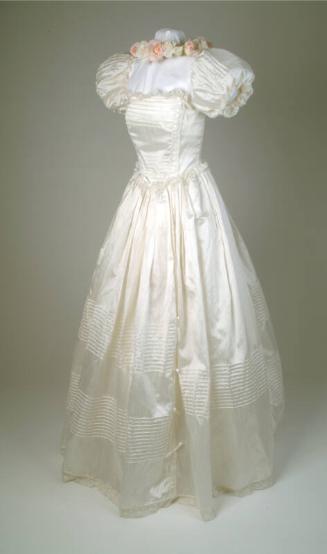 Ivory Textured Silk Wedding Dress