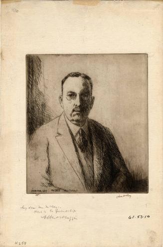 Portrait Of Albert H. Wiggin by James McBey 