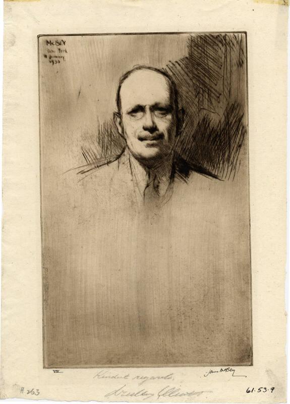 Portrait Of Dudley Olcott by James McBey