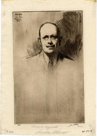 Portrait Of Dudley Olcott by James McBey