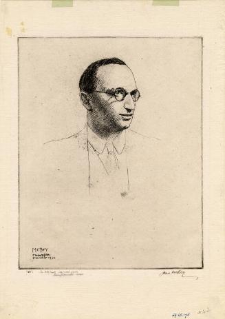 Portrait Of Lessing J. Rosenwald by James McBey
