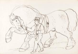 A Groom With His Horse