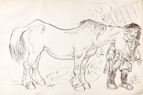 A Groom Feeding His Horse