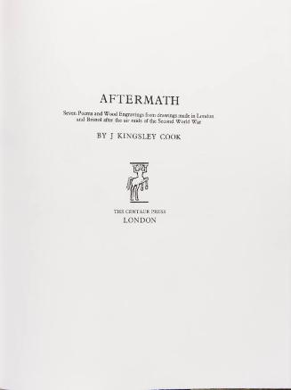 Aftermath - Seven Poems and Wood Engravings from Drawings made in London and Bristol after the Air Raids of the Second World War