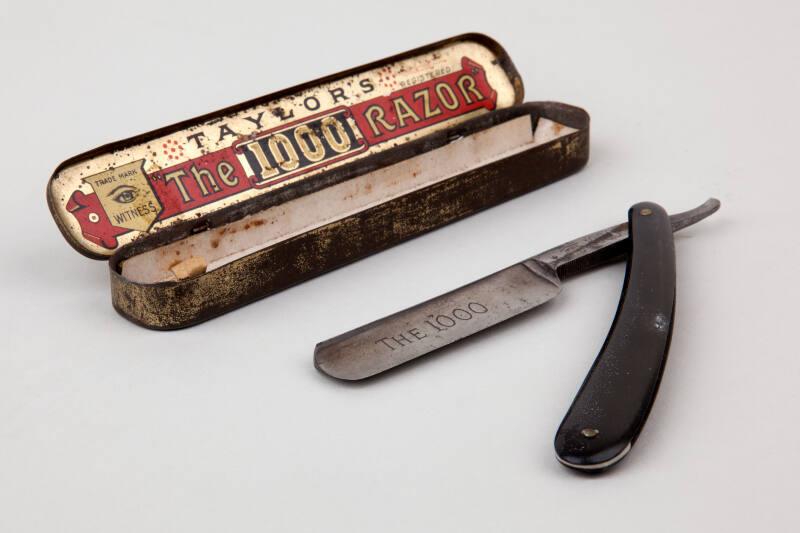 Taylor's The 1000 Straight Razor In Original Tin