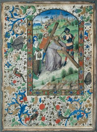 The Veil Of Veronica - One Of Four Illuminated Pages From A Book Of Hours by unknown artist