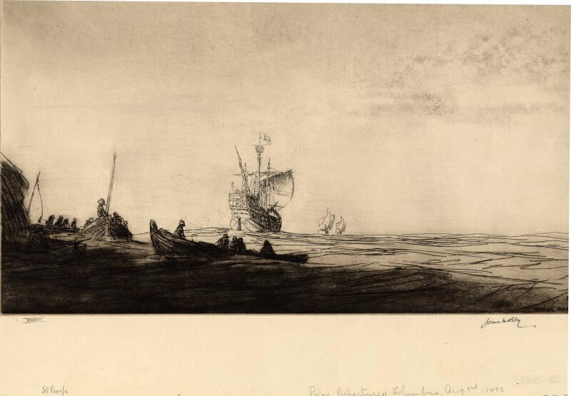 Palos, Departure Of Columbus by James McBey