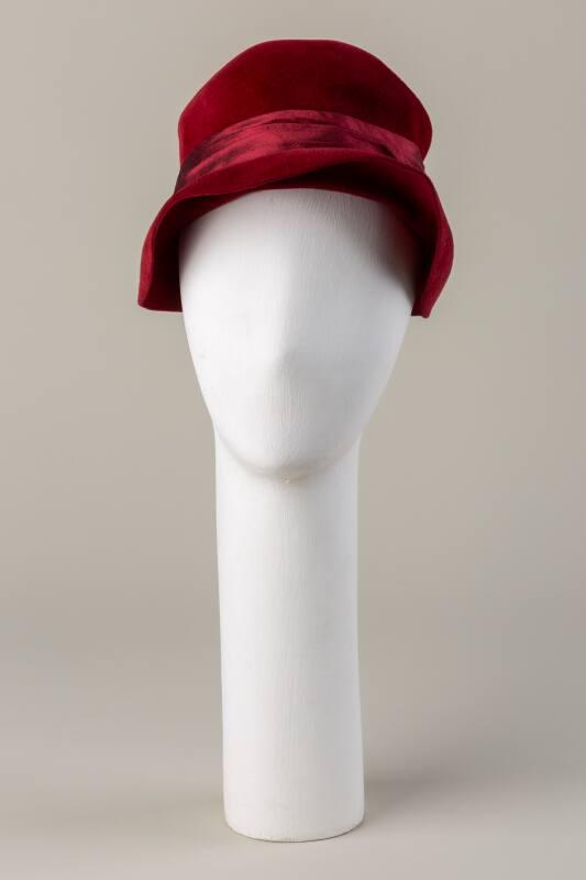 Crimson Velour Hat