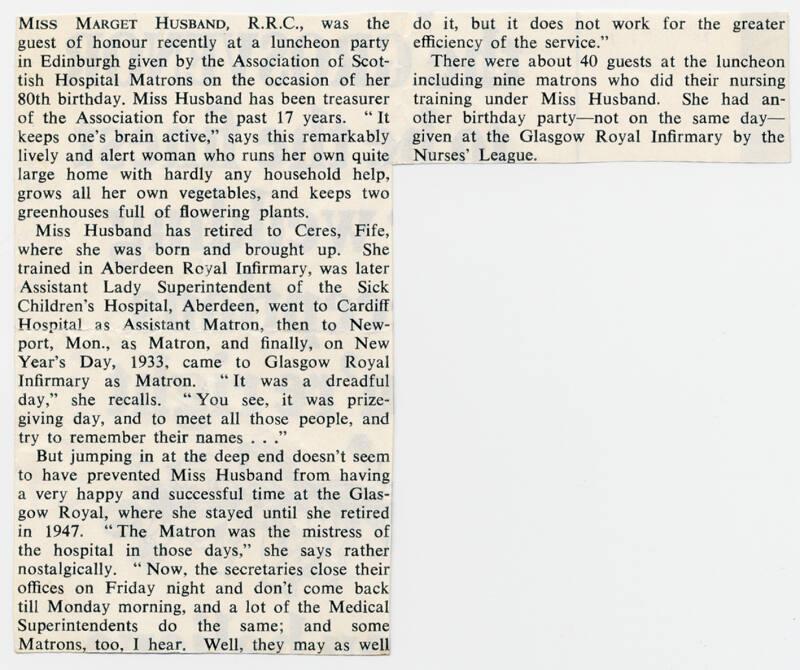 On 80th Birthday Celebration of  Miss Marget Husband