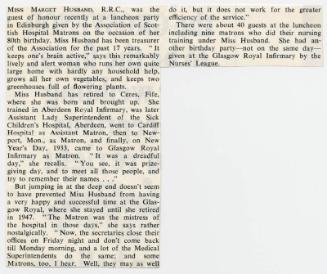 On 80th Birthday Celebration of  Miss Marget Husband