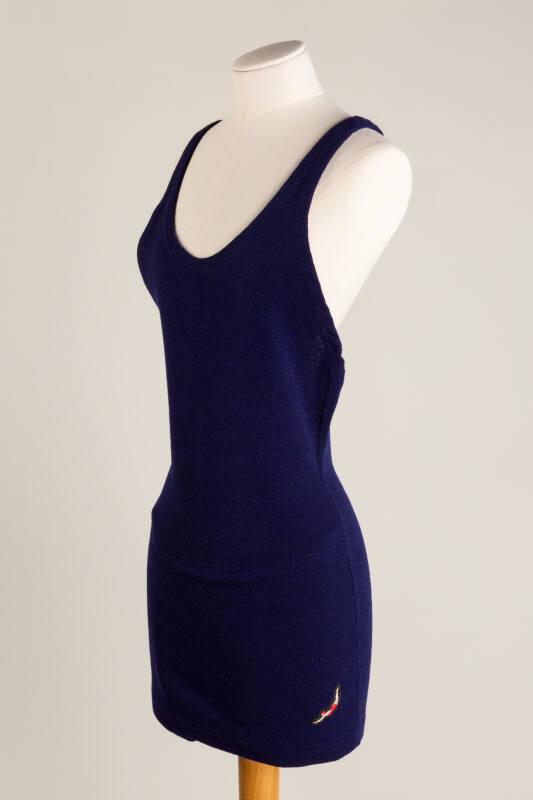 Ladies Navy Wool Swimsuit