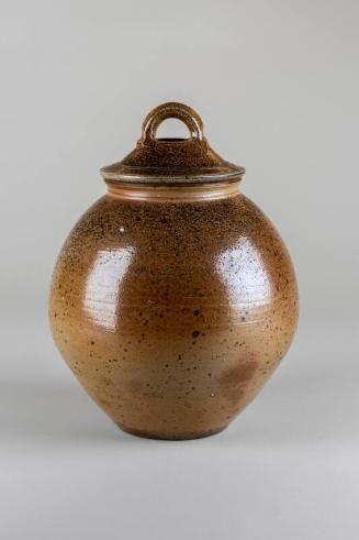 Stoneware Jar with Cover