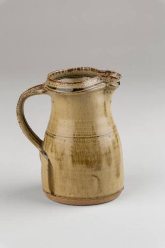 Stoneware Small Jug with Green Ash and Celadon Glaze