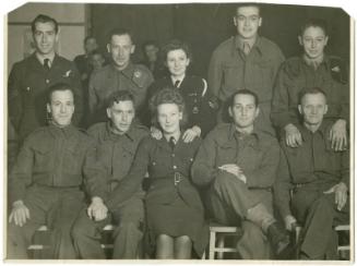 Group photograph including Marion Patterson GM