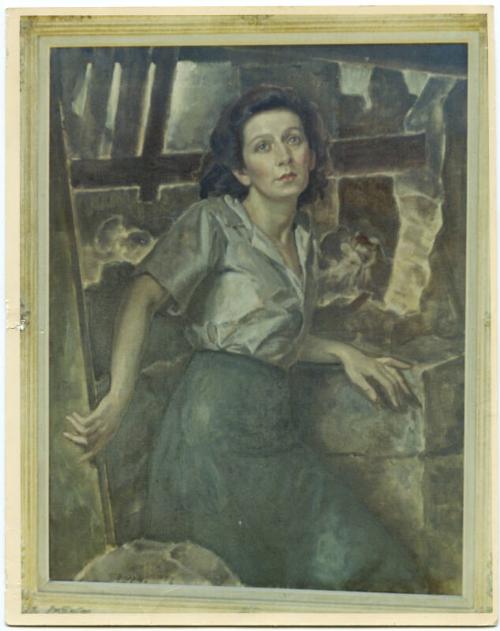 Colour print of Marion Patterson portrait by Sivell