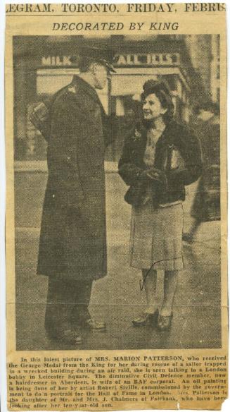 Cutting from Canadian Newspaper