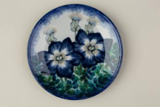 Highland Stoneware Plate with Dorell Blue Design