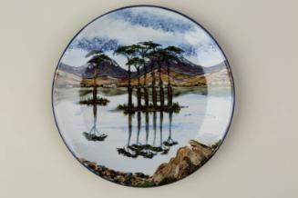 Highland Stoneware Plate with Loch Assynt Design.