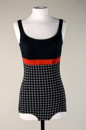 Black/White Check Swimsuit